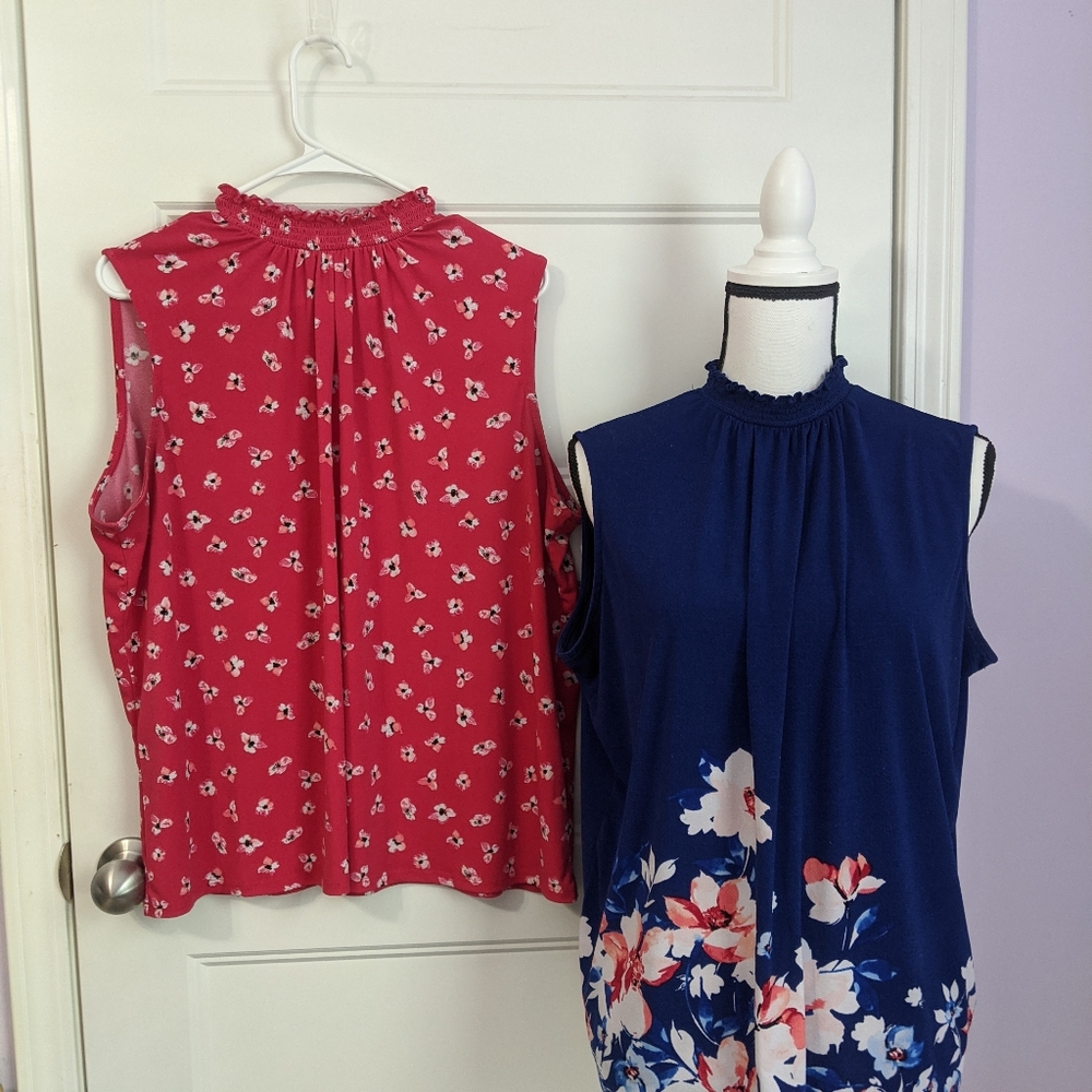 Bundle of Women's XL ELLE high neck blouses